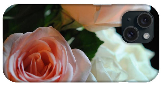 Pink and White Roses Bouquet - Phone Case