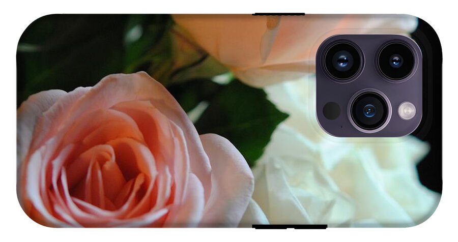 Pink and White Roses Bouquet - Phone Case