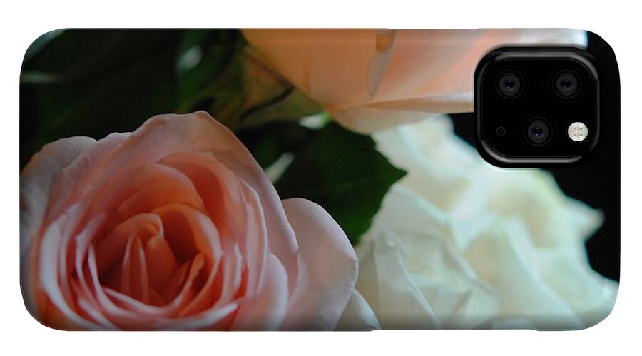 Pink and White Roses Bouquet - Phone Case