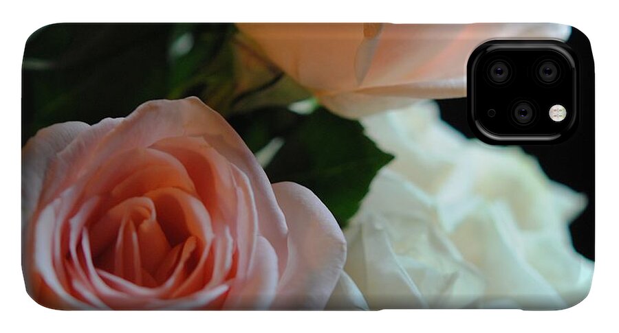 Pink and White Roses Bouquet - Phone Case