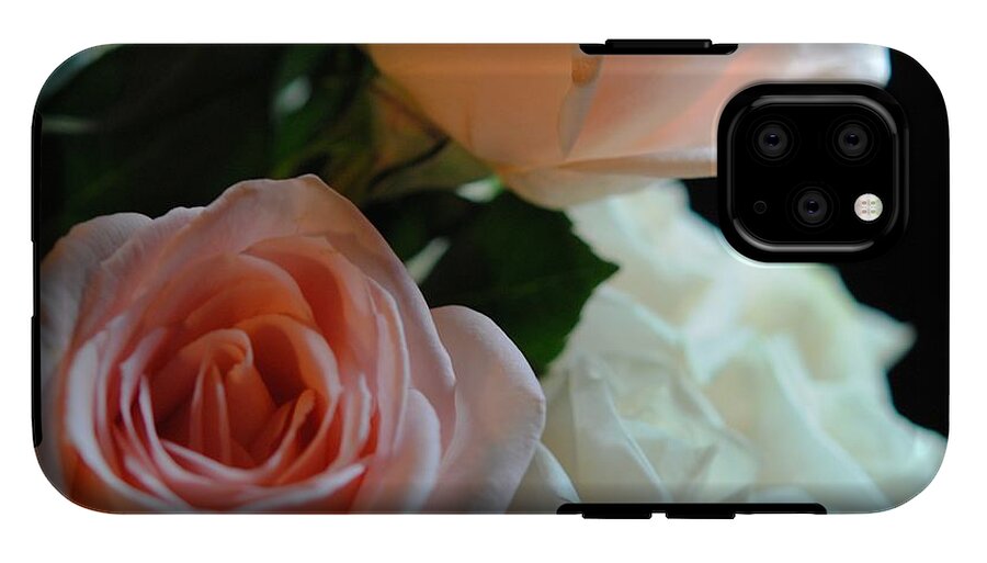 Pink and White Roses Bouquet - Phone Case