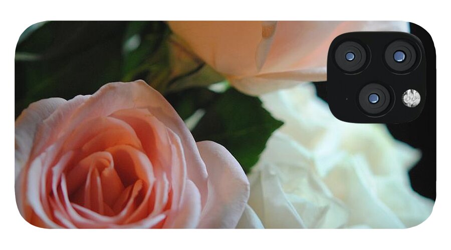 Pink and White Roses Bouquet - Phone Case