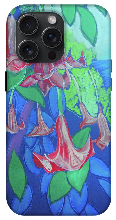 Pink Angels Trumpet Flowers Pastel - Phone Case