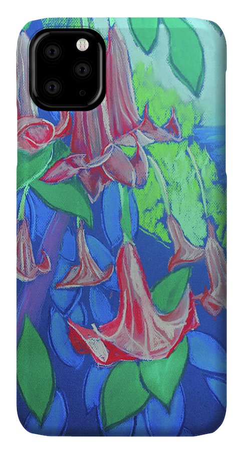 Pink Angels Trumpet Flowers Pastel - Phone Case