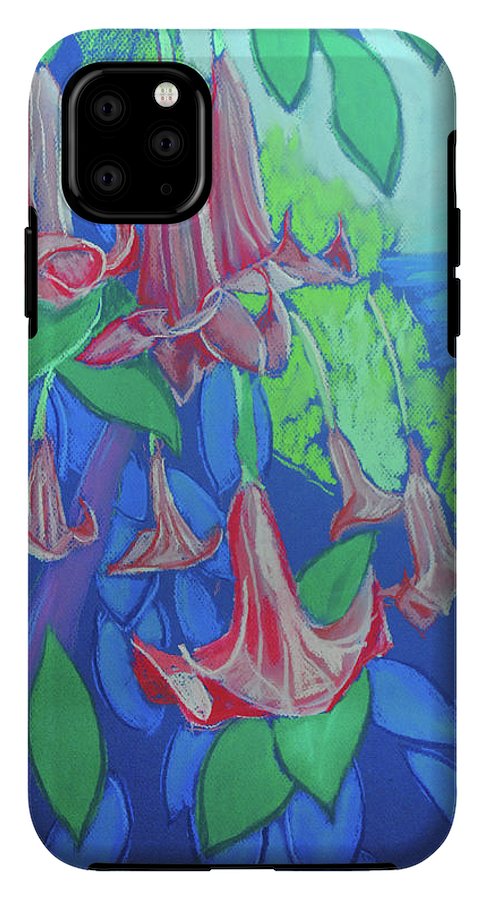 Pink Angels Trumpet Flowers Pastel - Phone Case