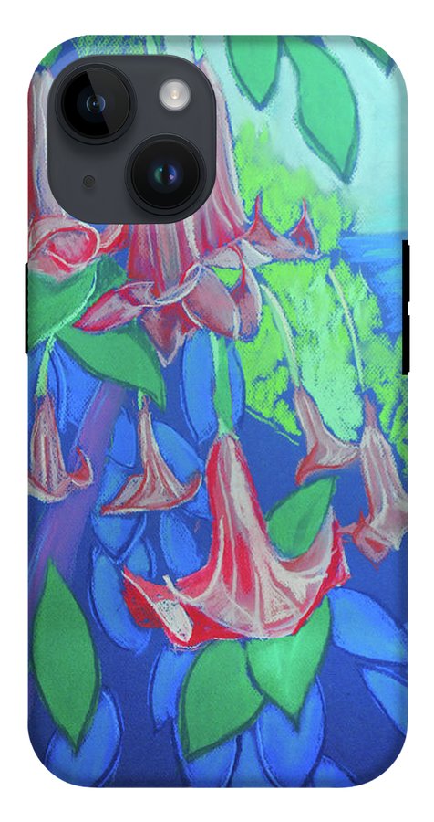 Pink Angels Trumpet Flowers Pastel - Phone Case