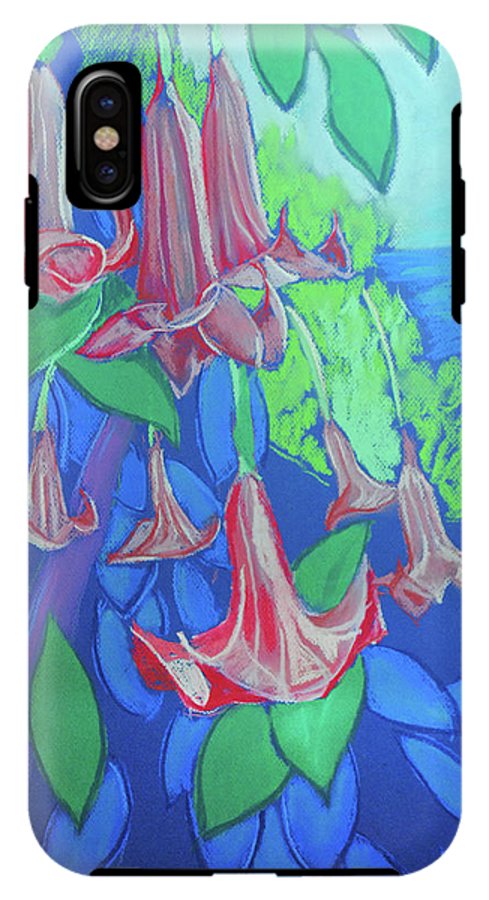 Pink Angels Trumpet Flowers Pastel - Phone Case