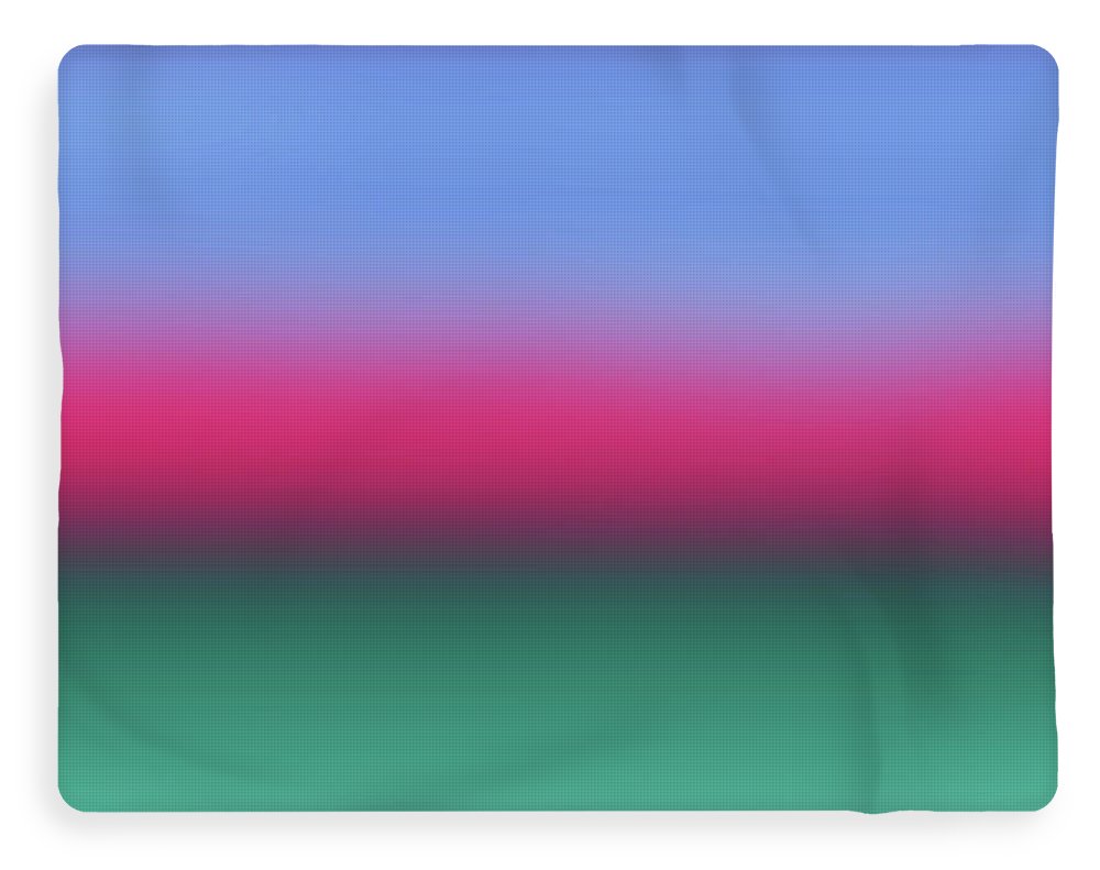 Pink Blue Green Gradient - Blanket
