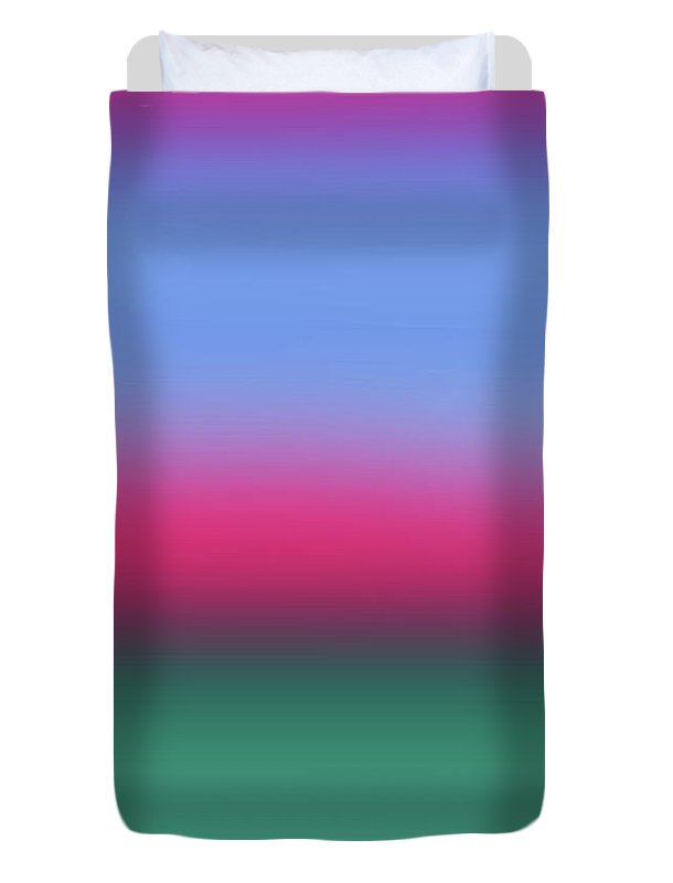 Pink Blue Green Gradient - Duvet Cover