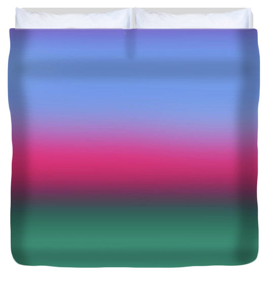 Pink Blue Green Gradient - Duvet Cover