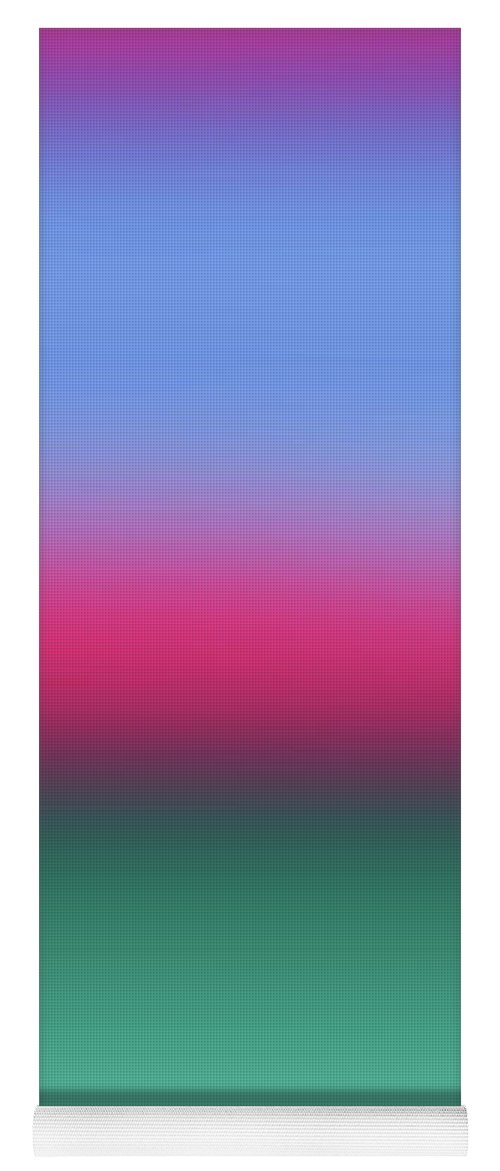 Pink Blue Green Gradient - Yoga Mat