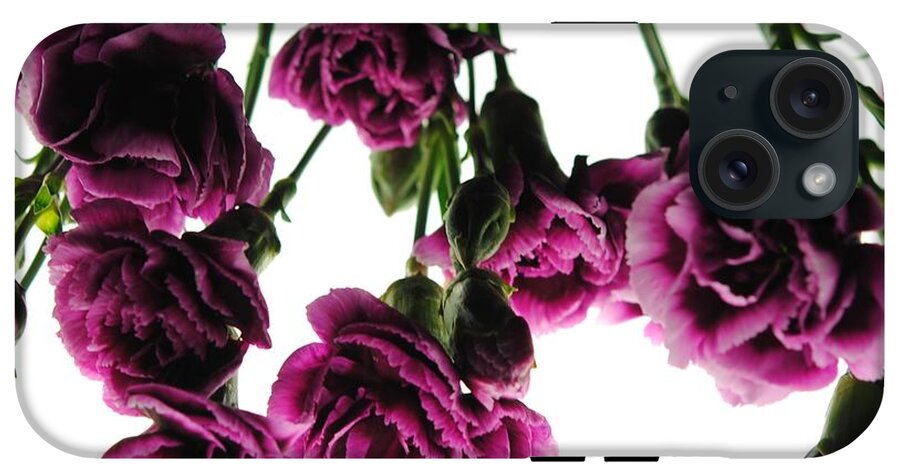 Pink Carnations on White - Phone Case