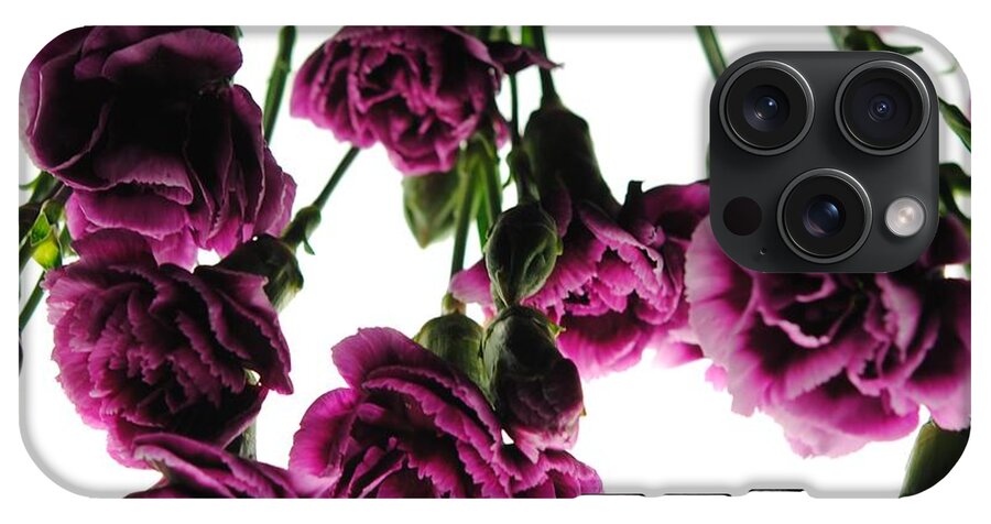Pink Carnations on White - Phone Case