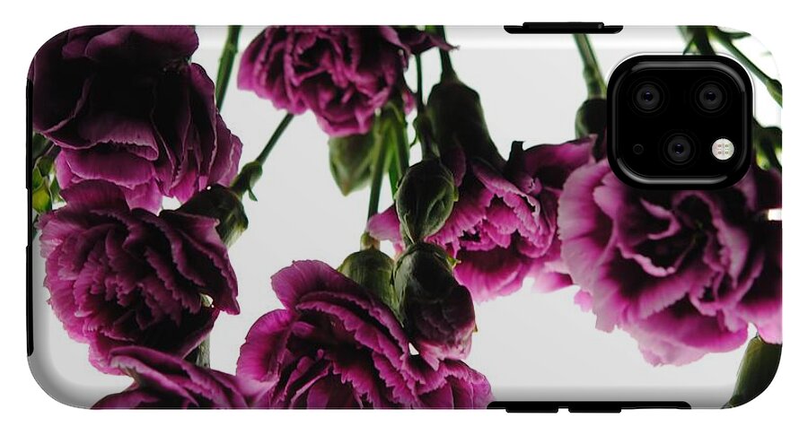 Pink Carnations on White - Phone Case