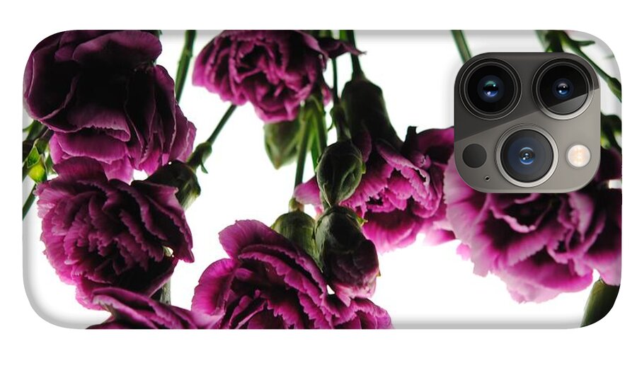 Pink Carnations on White - Phone Case