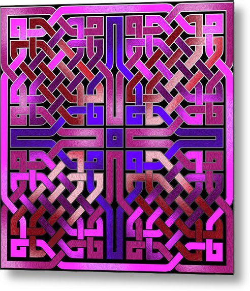 Pink Celtic Knot Square - Metal Print