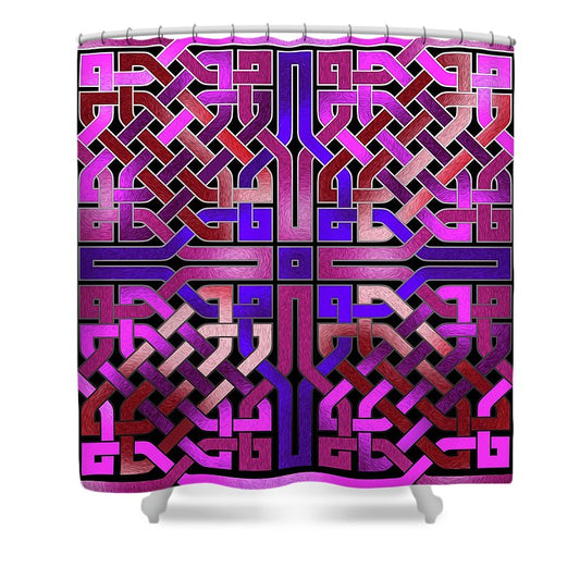 Pink Celtic Knot Square - Shower Curtain