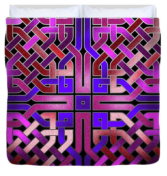 Pink Celtic Knot Square - Duvet Cover