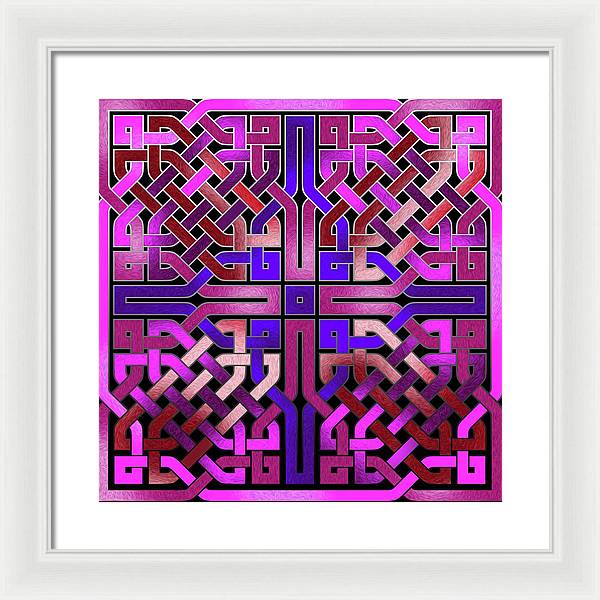 Pink Celtic Knot Square - Framed Print