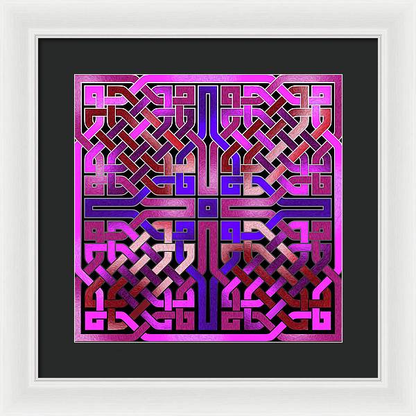 Pink Celtic Knot Square - Framed Print