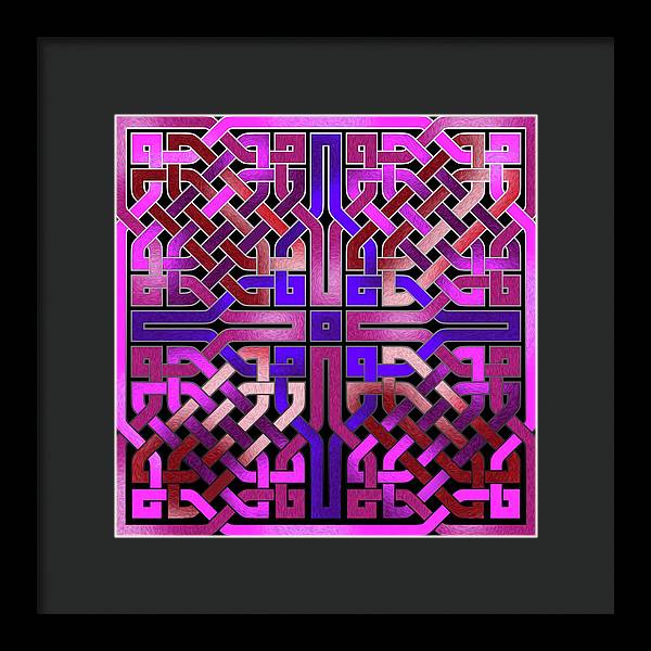 Pink Celtic Knot Square - Framed Print