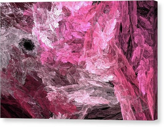 Pink Crystal Fractal - Canvas Print