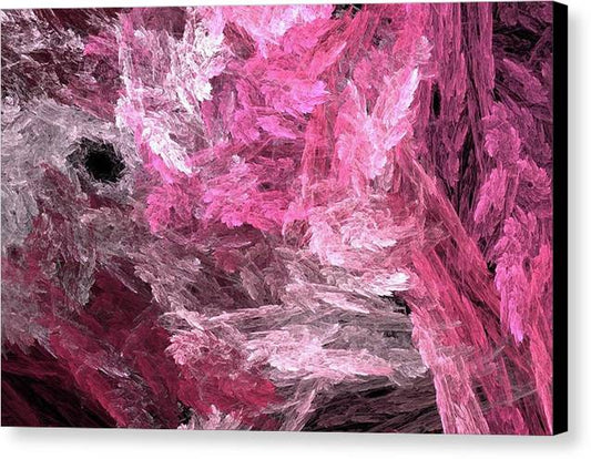 Pink Crystal Fractal - Canvas Print
