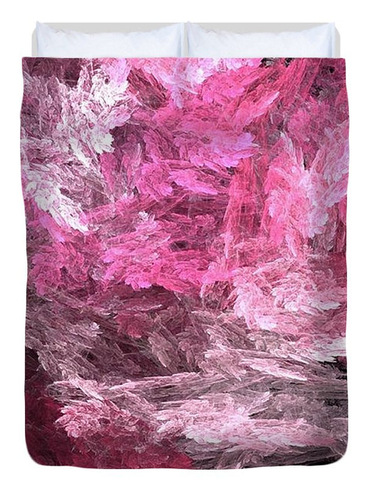 Pink Crystal Fractal - Duvet Cover