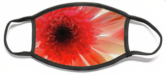 Pink Daisy On Light - Face Mask