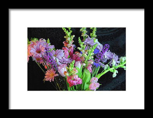 Pink Flower Bouquet - Framed Print
