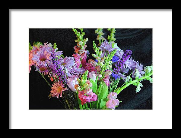 Pink Flower Bouquet - Framed Print