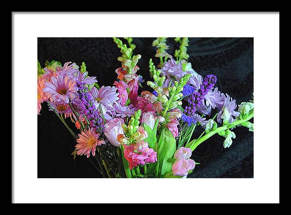 Pink Flower Bouquet - Framed Print
