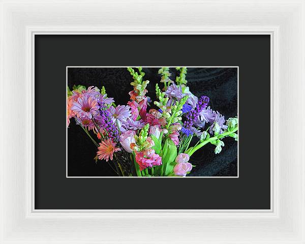 Pink Flower Bouquet - Framed Print