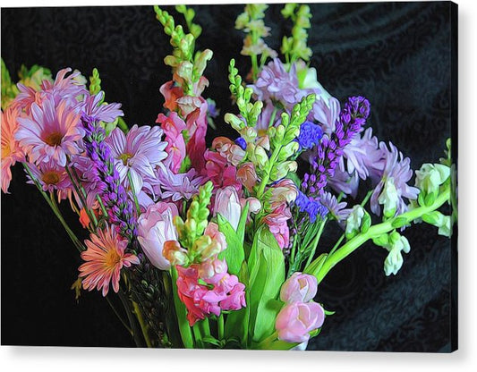 Pink Flower Bouquet - Acrylic Print