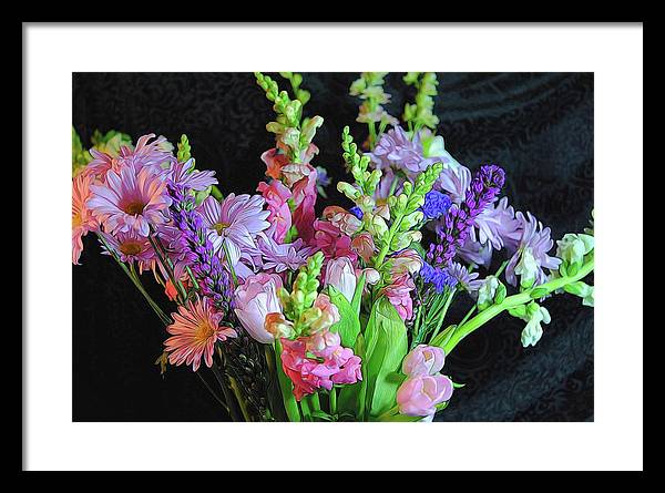 Pink Flower Bouquet - Framed Print