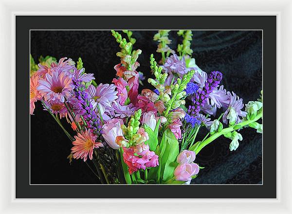 Pink Flower Bouquet - Framed Print