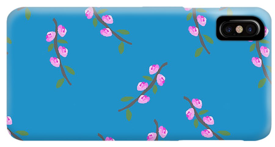 Pink Flower Branches Pattern - Phone Case