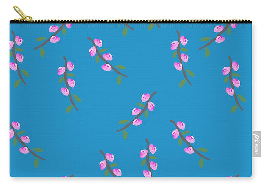 Pink Flower Branches Pattern - Carry-All Pouch