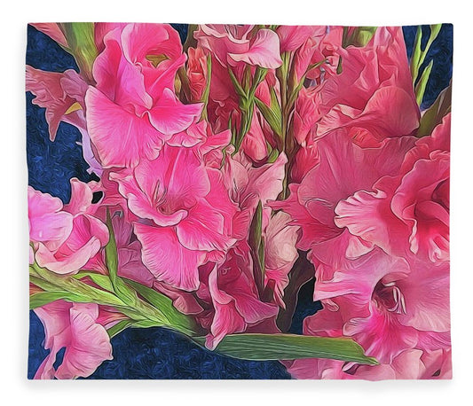 Pink Gladiolas - Blanket