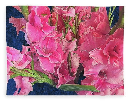 Pink Gladiolas - Blanket