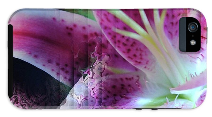 Pink Lily Abstract - Phone Case