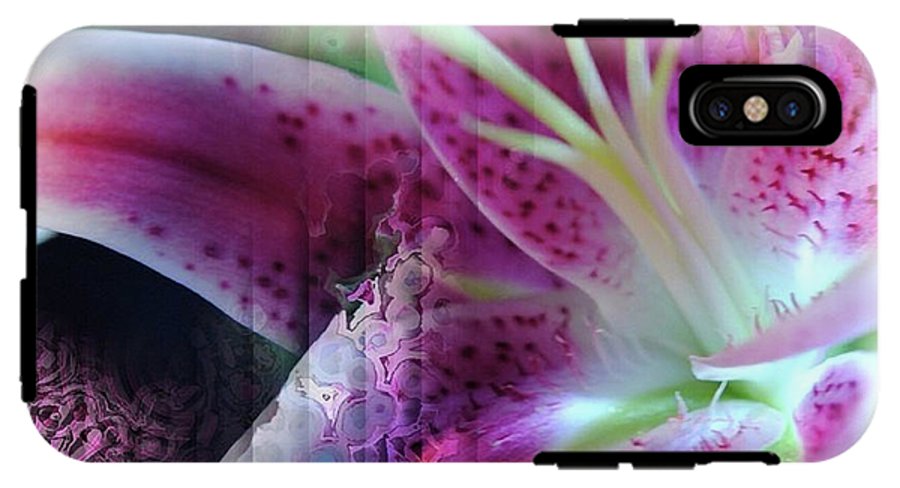 Pink Lily Abstract - Phone Case