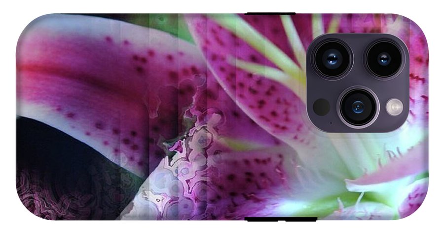 Pink Lily Abstract - Phone Case
