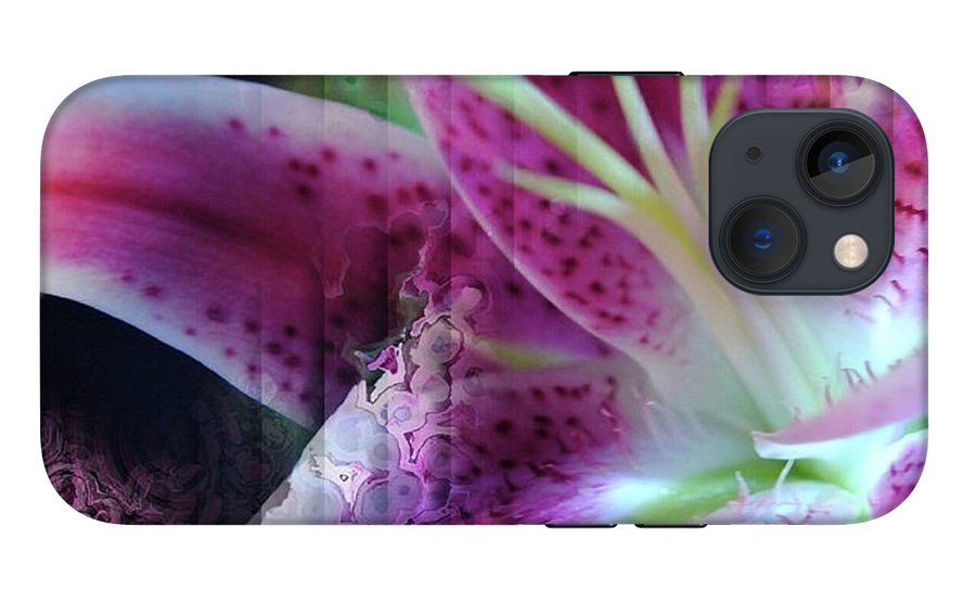 Pink Lily Abstract - Phone Case