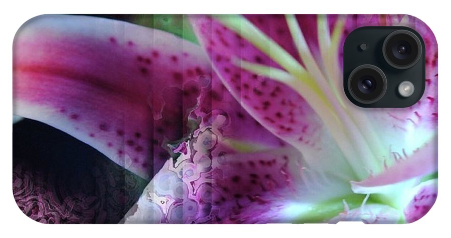 Pink Lily Abstract - Phone Case