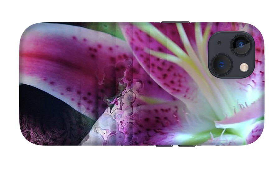 Pink Lily Abstract - Phone Case