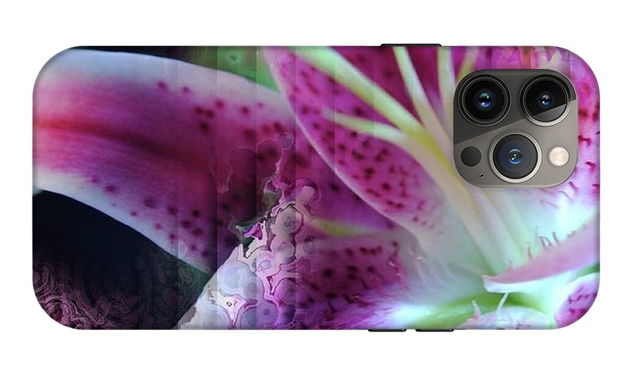 Pink Lily Abstract - Phone Case