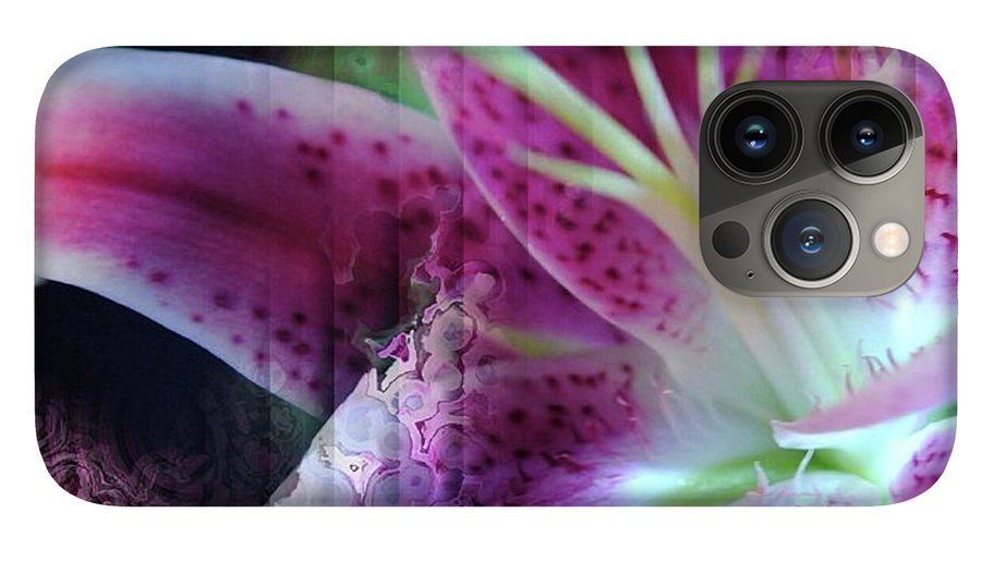 Pink Lily Abstract - Phone Case
