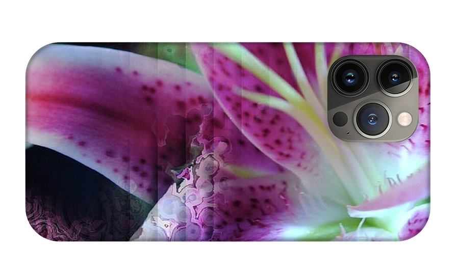 Pink Lily Abstract - Phone Case