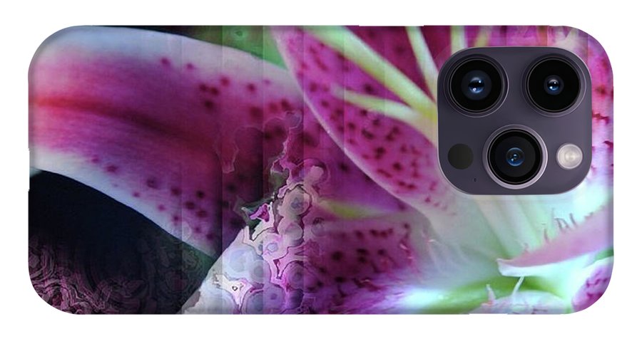 Pink Lily Abstract - Phone Case